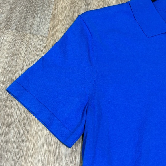 Theory Mens Blue Luxury Polo NWT $165 Size L - Picture 4 of 10